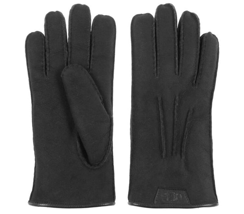 1090073 Casual Glove Leather Logo BLK BLACK