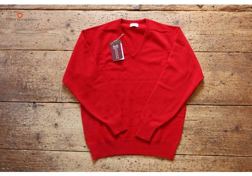 William Lockie Lambswool sweater V-neck Chianti