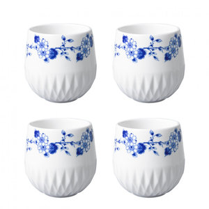 Koffiekop Blauw Vouw set van 4