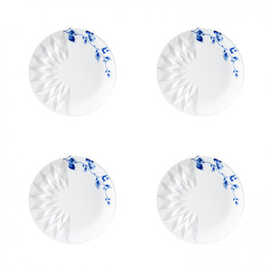 Gebakschoteltje Blauw Vouw - set van 4