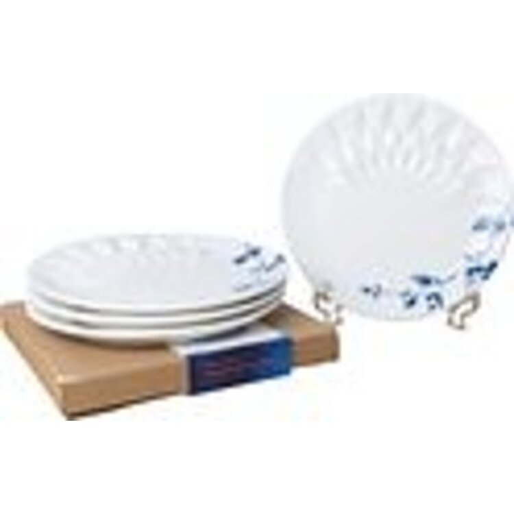 Gebakschoteltje Blauw Vouw - set van 4