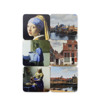 Onderzetters, schilderijen, Vermeer