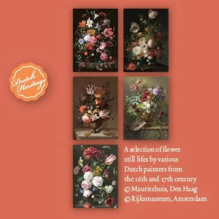 Kaartenmapje, Groot, Stilleven met bloemen