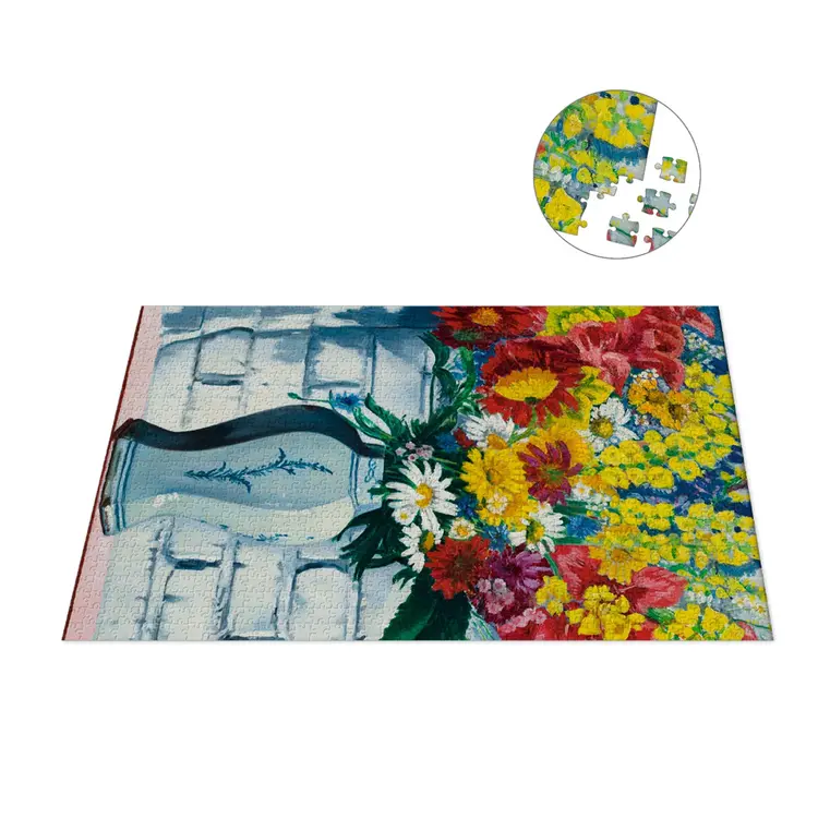 Puzzel, 1000 stukjes Charley Toorop, Vaas met bloemen tegen muur