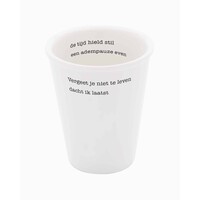Beker Plint 'Vergeet Je Niet' - Kees Hermis