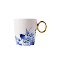 Mok Bloemen - Delfts blauw - Goud