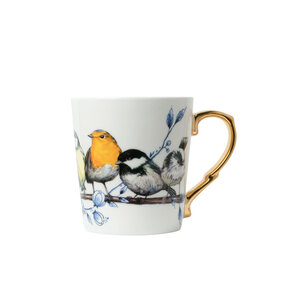 Mok Bosvogels - Delfts blauw - Goud