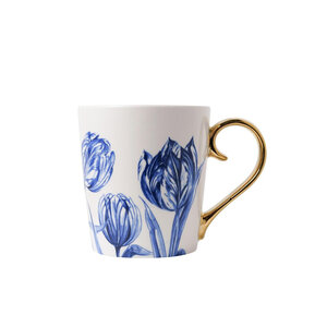 Mok Tulp - Delfts blauw - Goud