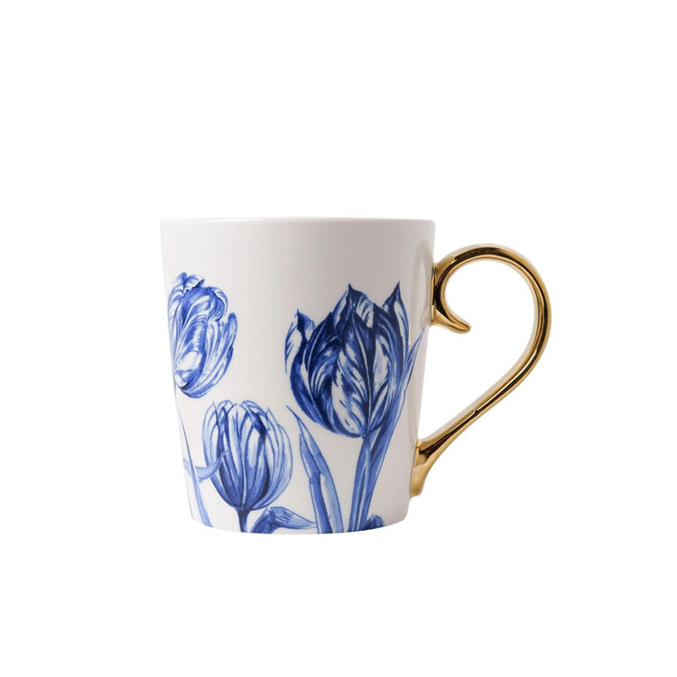 Mok Tulp - Delfts blauw - Goud