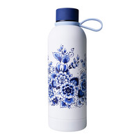 Waterfles Delfts blauw - Geïsoleerd - RVS - 500 ml