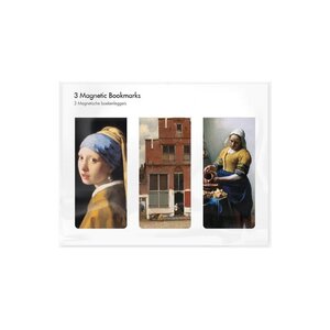 Set van 3, Magnetische boekenleggers, Johannes Vermeer