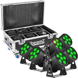 Beamz huur LED Par accu - set 6