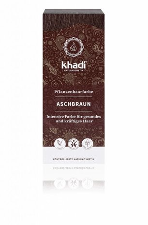 Khadi Teinture pour cheveux au henné naturel Ash Brown Khadi Teinture pour cheveux au henné naturel Ash Brown