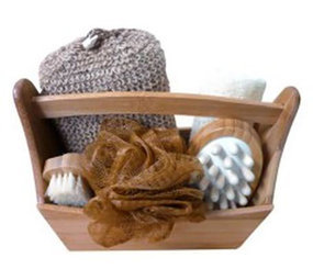 Croll & Denecke Coffret bien-être dans un panier en bambou