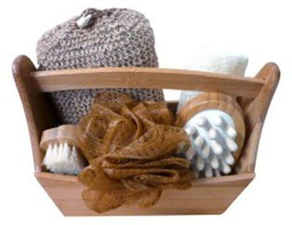 Croll & Denecke Coffret bien-être dans un panier en bambou