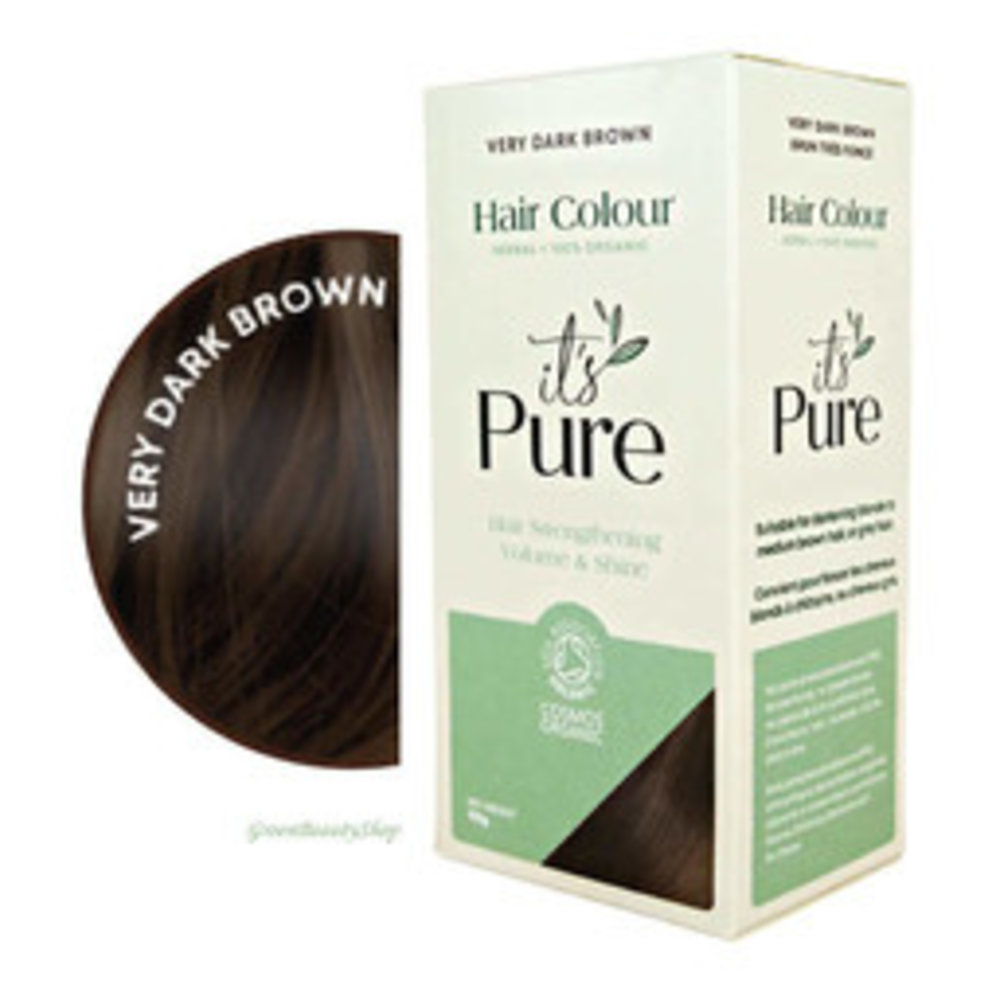 It's Pure Organics Couleur de cheveux au henné brun très foncé It's Pure Organics Couleur de cheveux au henné brun très foncé