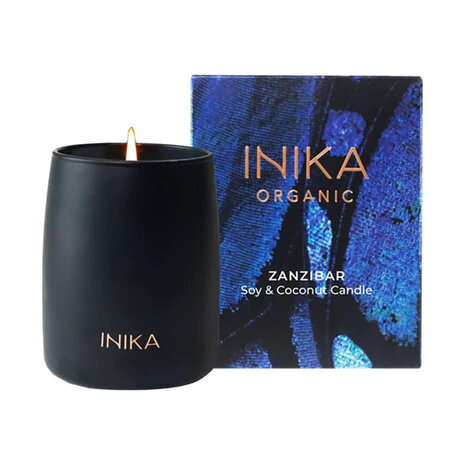 Inika Organic Zanzibar Bougie au soja et à la noix de coco Inika Organic Zanzibar Bougie au soja et à la noix de coco