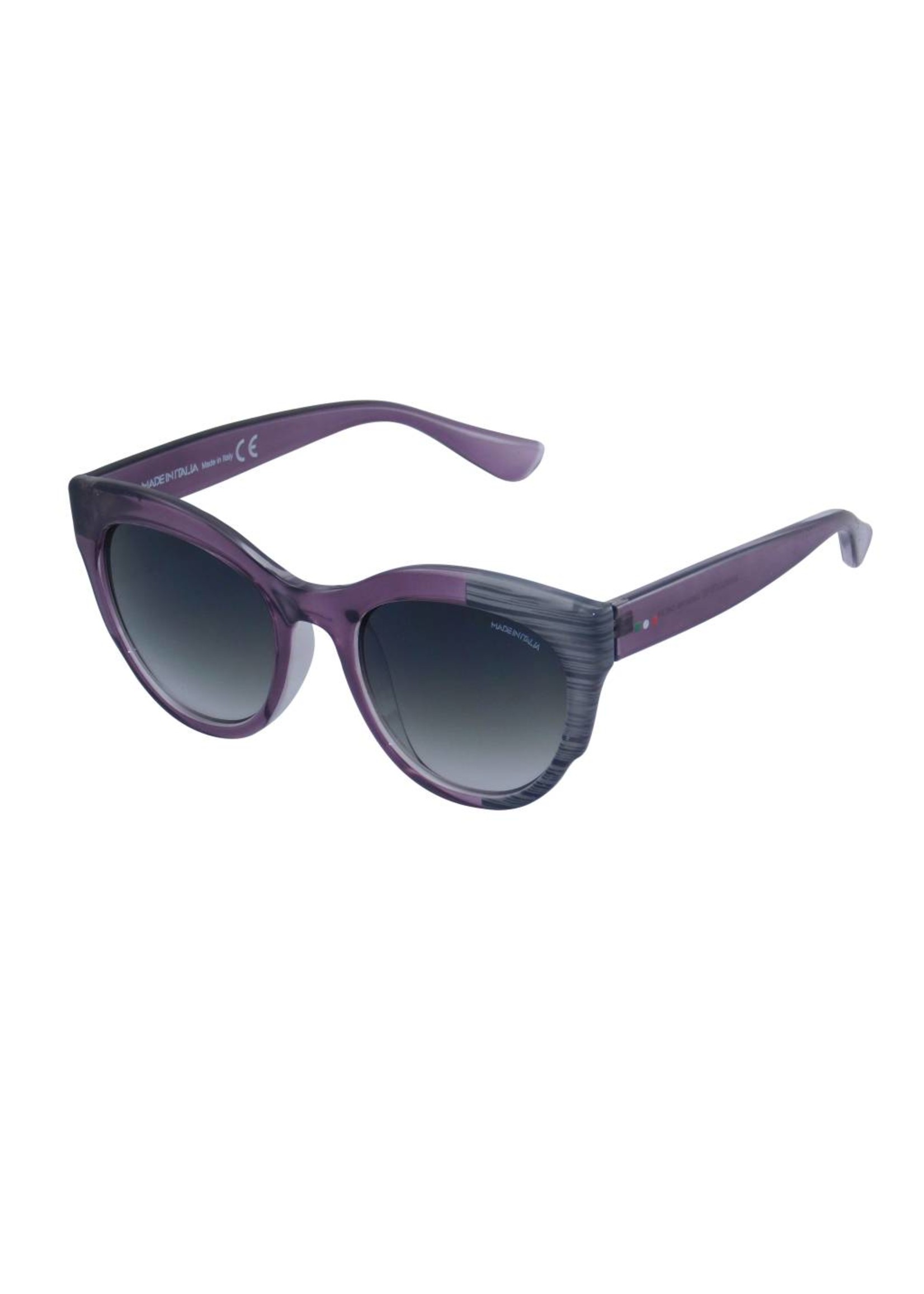 Made in Italia Abgetönte Violett Damen Sonnenbrille Rahmen 50er Jahre Style