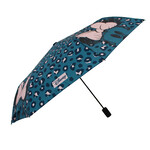 Disney Faltbarer Regenschirm Minnie Mouse Grey Sky- Blau Rosa