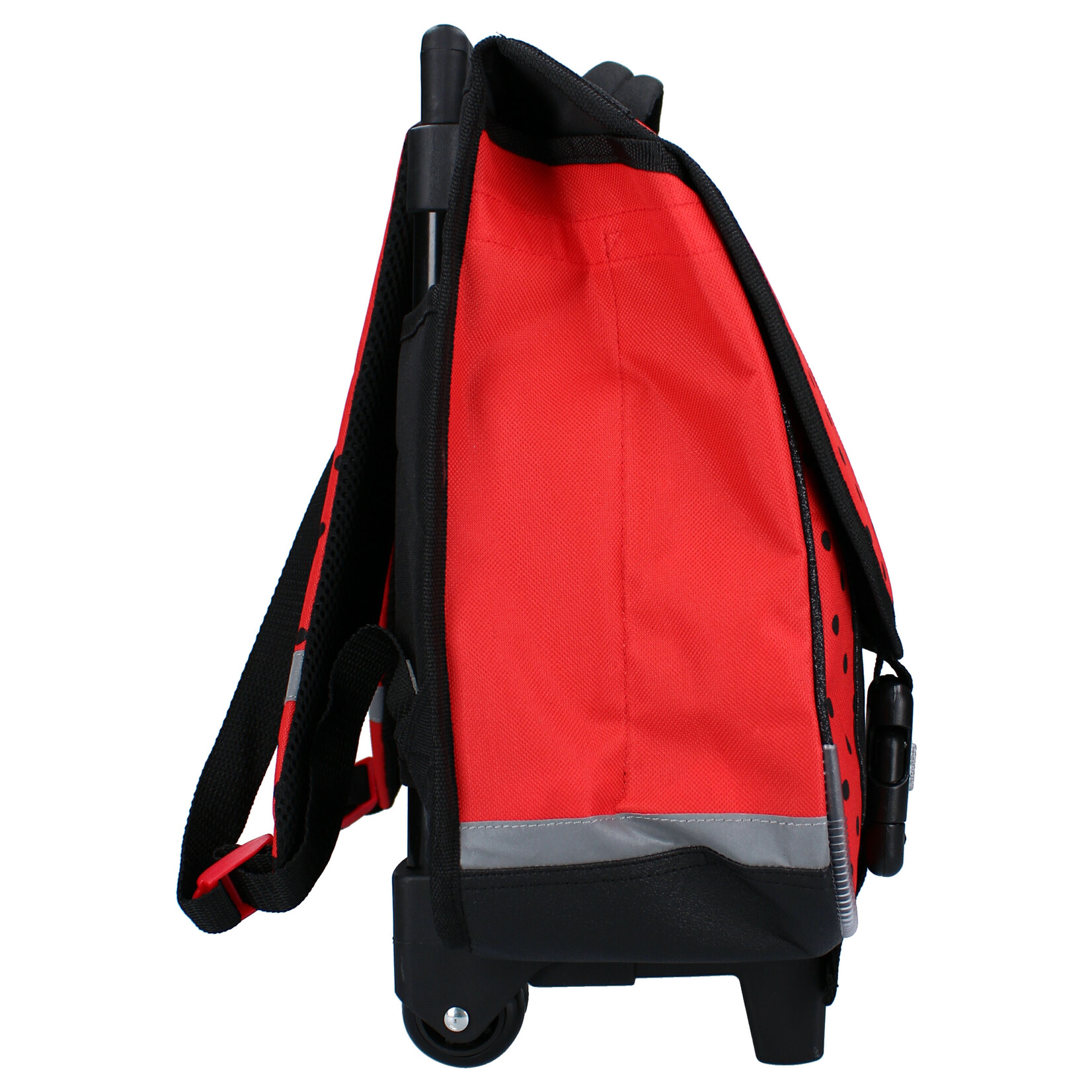 VADOBAG Trolley schulrucksack Miraculous Super Heroez - Rot Schwarz