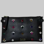 Versace Jeans Clutch Damen Kunstleder - Schwarz