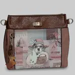 DogsByBeluchi Umhängetasche Damen - Braun Rosa