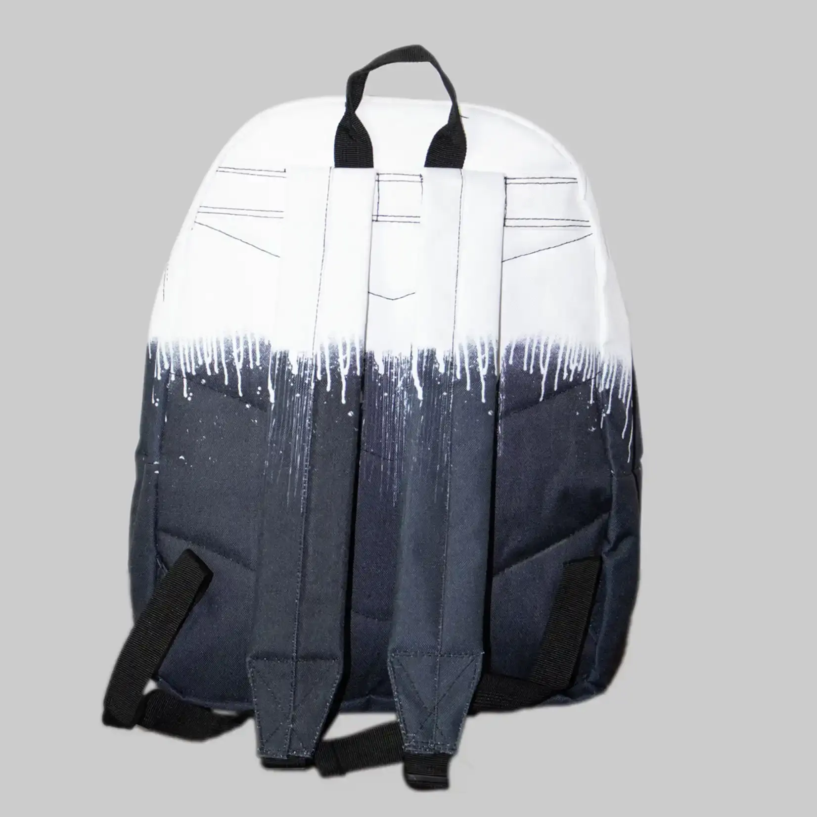 Hype Schulrucksack Unisex - Schwarz Weiß - Mono Drips - Reißverschluss