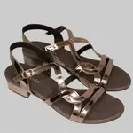 Alba Moda Sandalette Damen Leder - Anthrazit - Gr. 41 B-Ware