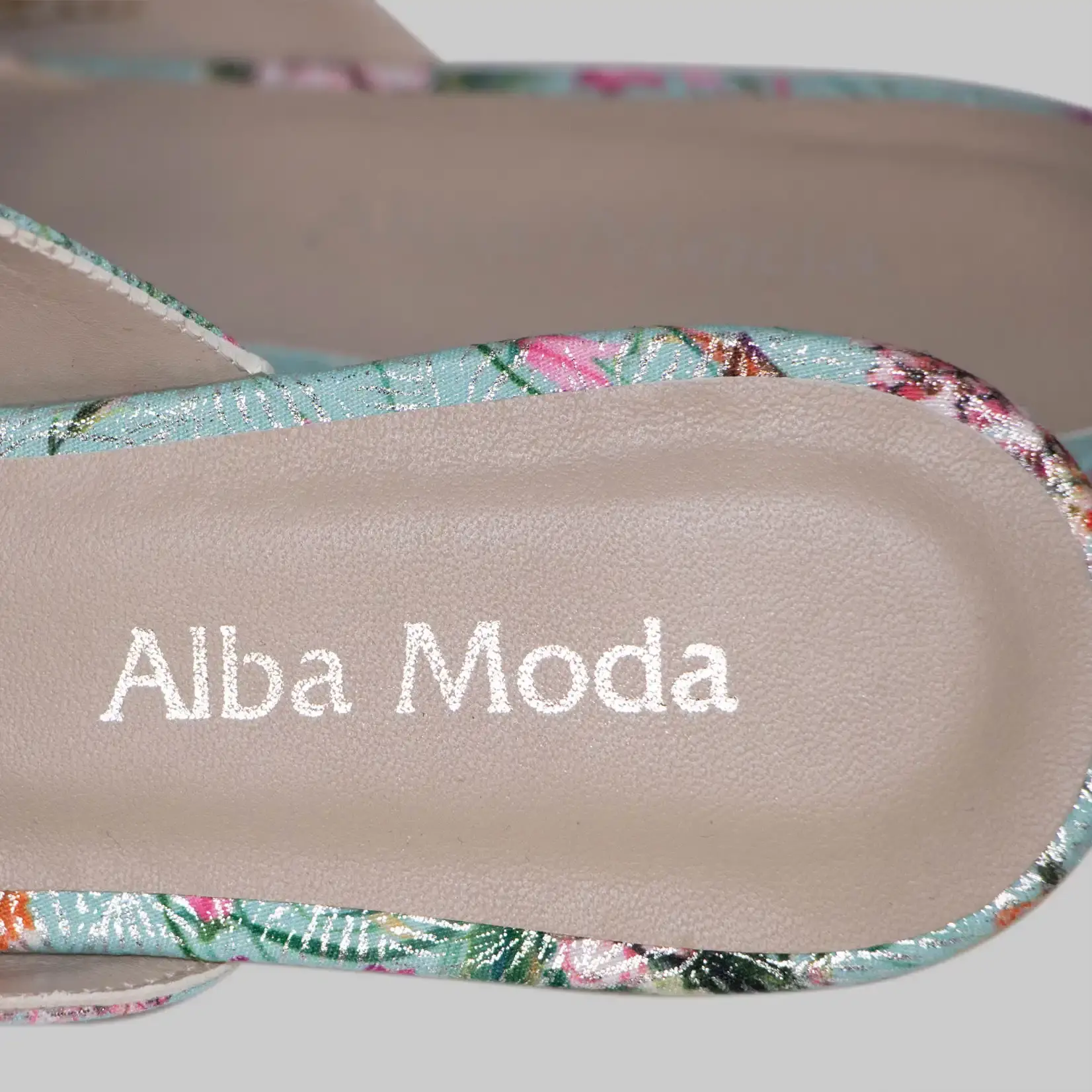 Alba Moda Sabot Damen Textil - Mintgrün - B-Ware - Retoure