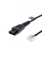 Jabra QD cord to RJ10 - straight - Agfeo ST40