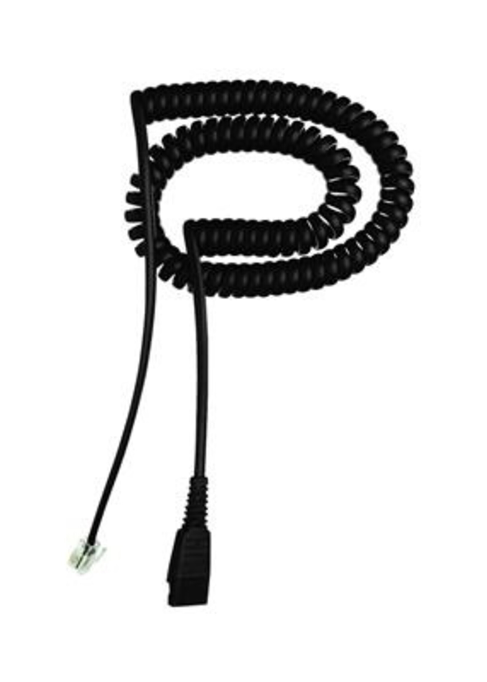 Jabra QD cord to RJ10 - coiled - Nort. NewO.