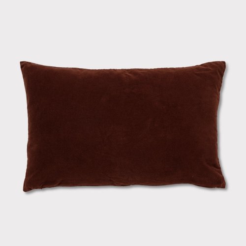 Urban Nature Culture Cushion Vintage Velvet | Russet Brown Red