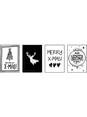 Christmas cards | Set Of 9 Different Cards