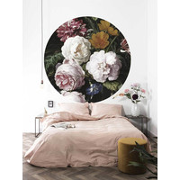 Wallpaper Circle Golden Age Flowers