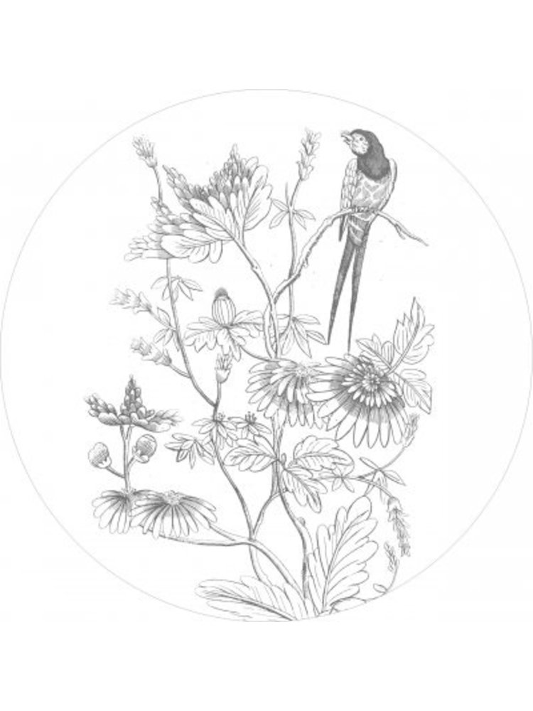 ritme incompleet Wissen Behangcirkel Engraved Flowers - Moes & Griet