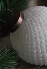 Glazen kerstbal Marble White