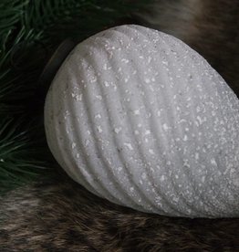 Glazen kerstbal Marble White