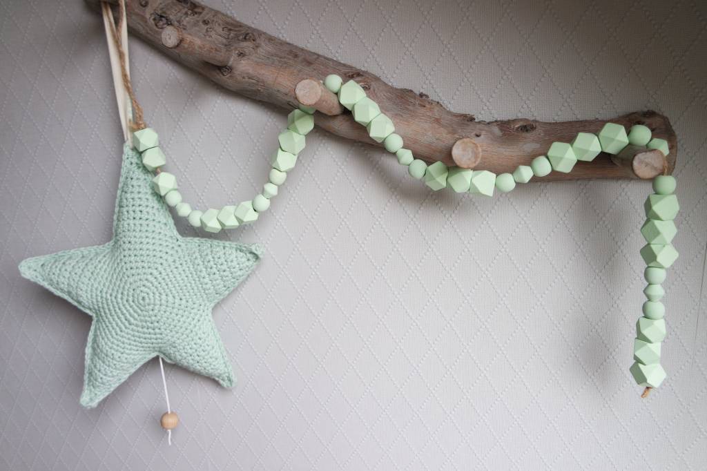 Kralenketting mint groen