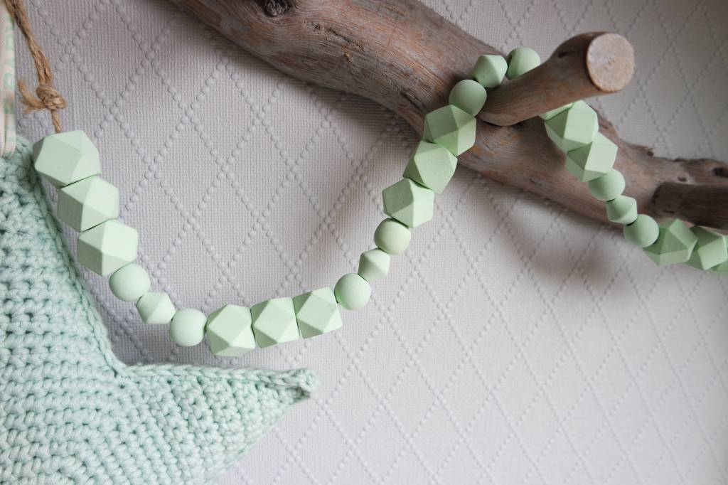 Kralenketting mint groen