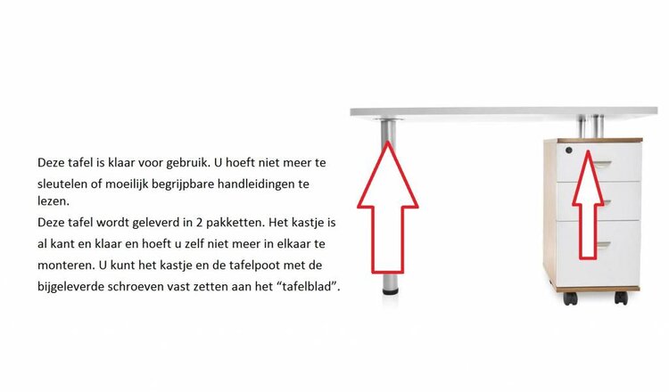 Mega Beauty Shop® Manicuretafel zonder afzuiging