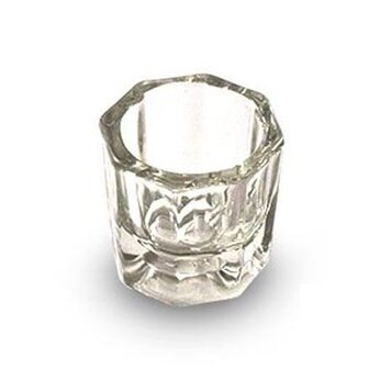 Merkloos Glazen dappenglaasje