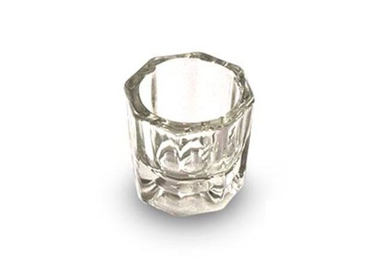 Merkloos Glazen dappenglaasje