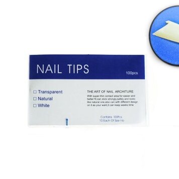 Merkloos Stiletto Tips french tipbox 100 stuks