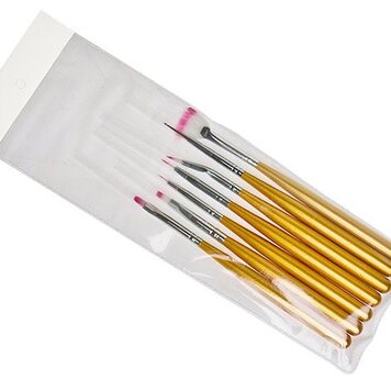 Merkloos Nailart Penselen. Complete set met 7 stuks