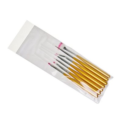 Merkloos Nailart Penselen. Complete set met 7 stuks