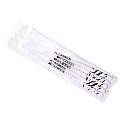 Merkloos Nailart Penselen. Complete set met 5 stuks