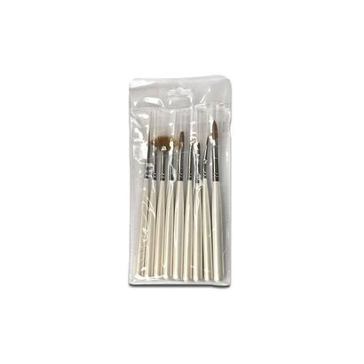 Merkloos Nailart Penselen Wit. Complete set met 9 stuks