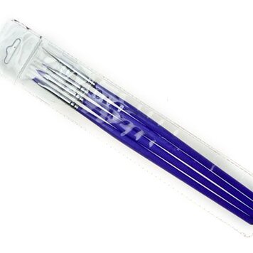 Merkloos Nailart Penselen Paars. Complete set met 4 stuks