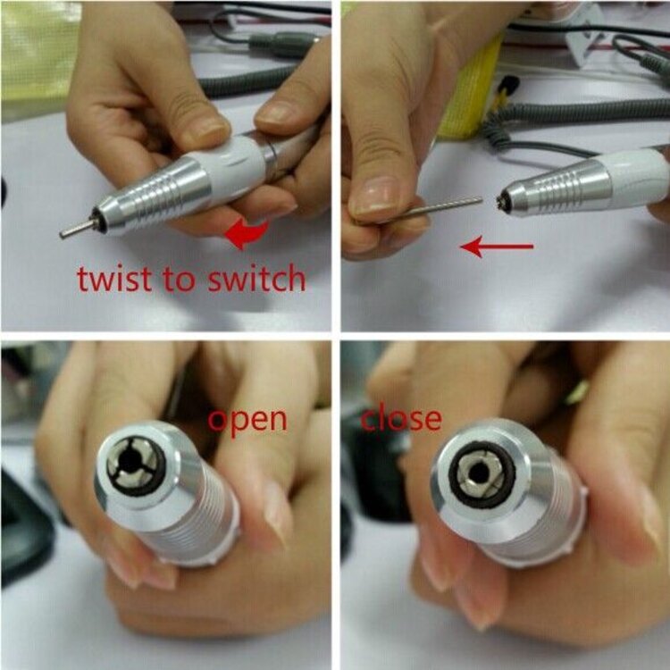 Mega Beauty Shop® Handstuk voor nagelfrees roze (3 pins)