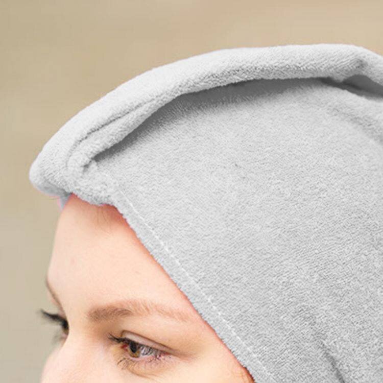 Mega Beauty Shop® Badstof tulband Licht Grijs